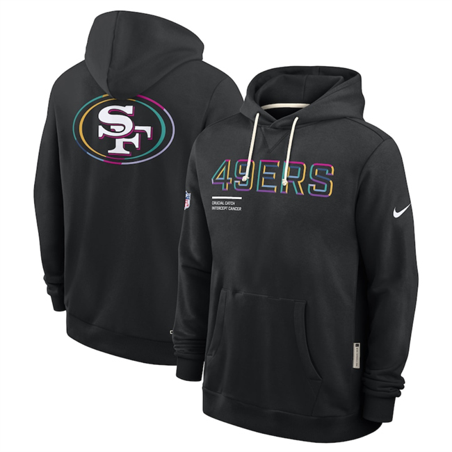 Men's San Francisco 49ers Black 2025 Crucial Catch Club Pullover Hoodie Men's San Francisco 49ers Black 2025 Crucial Catch Club Pullover Hoodie