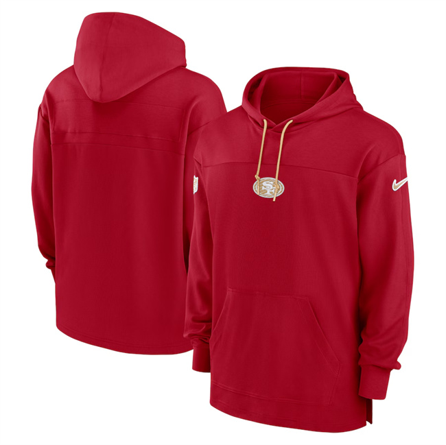 Men's San Francisco 49ers Scarlet Performance Pullover Hoodie Men's San Francisco 49ers Scarlet Performance Pullover Hoodie