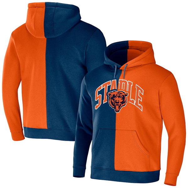 Men's San Francisco 49ers Navy Orange Split Logo Pullover Hoodie Men's San Francisco 49ers Navy Orange Split Logo Pullover Hoodie