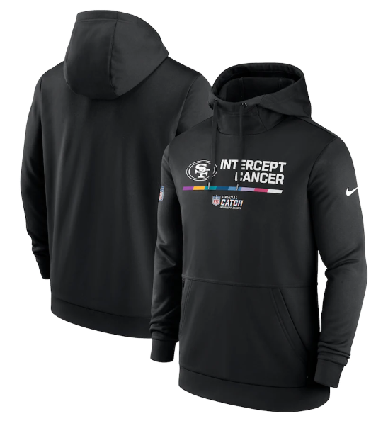 Men's San Francisco 49ers 2022 Black Crucial Catch Therma Performance Pullover Hoodie Men's San Francisco 49ers 2022 Black Crucial Catch Therma Performance Pullover Hoodie