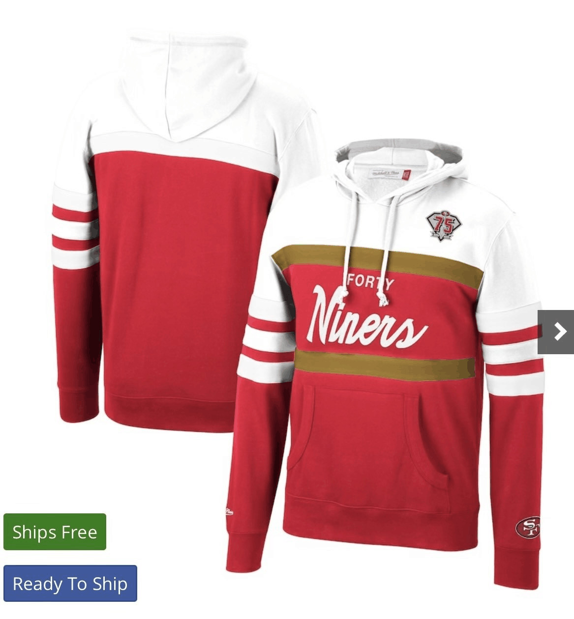 Men's 49ers Red Pullover Hoodie Men's 49ers Red Pullover Hoodie