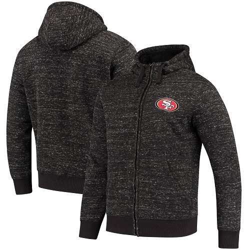 Men's San Francisco 49ers G-III Sports by Carl Banks Heathered Black Discovery Sherpa Full-Zip Jacket Men's San Francisco 49ers G-III Sports by Carl Banks Heathered Black Discovery Sherpa Full-Zip Jacket