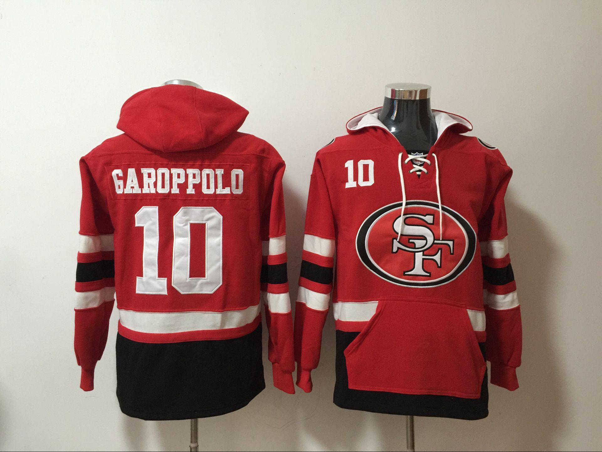 Nike 49ers #10 Jimmy Garoppolo Red All Stitched Hooded Sweatshirt Nike 49ers #10 Jimmy Garoppolo Red All Stitched Hooded Sweatshirt