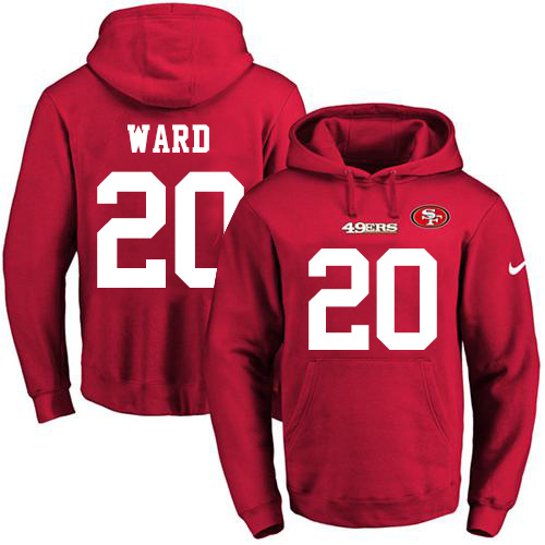 Nike 49ers #20 Jimmie Ward Red Name & Number Pullover NFL Hoodie Nike 49ers #20 Jimmie Ward Red Name & Number Pullover NFL Hoodie