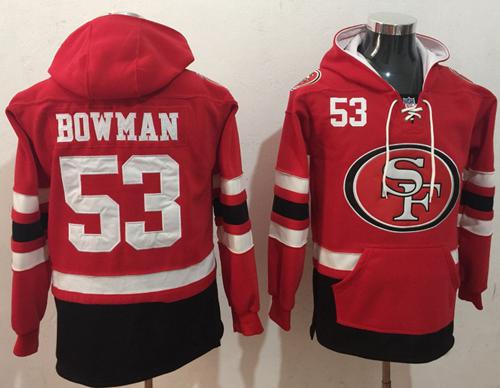 Nike 49ers #53 NaVorro Bowman Red Black Name & Number Pullover NFL Hoodie Nike 49ers #53 NaVorro Bowman Red Black Name & Number Pullover NFL Hoodie