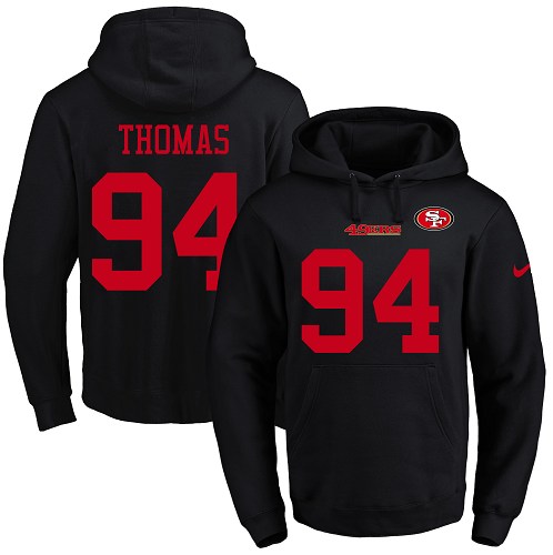 Nike 49ers #94 Solomon Thomas Black Name & Number Pullover NFL Hoodie Nike 49ers #94 Solomon Thomas Black Name & Number Pullover NFL Hoodie