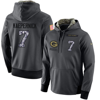 NFL Men's Nike San Francisco 49ers #7 Colin Kaepernick Stitched Black Anthracite Salute to Service Player Performance Hoodie NFL Men's Nike San Francisco 49ers #7 Colin Kaepernick Stitched Black Anthracite Salute to Service Player Performance Hoodie
