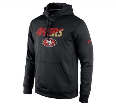 Men's San Francisco 49ers Nike Black Kick Off Staff Performance Pullover Hoodie