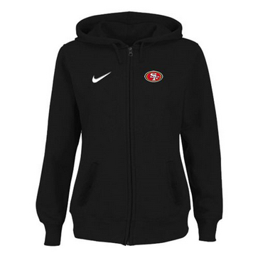 Women San Francisco 49ers Stadium Rally Full Zip Hoodie Black