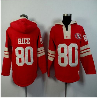 San Francisco 49ers #80 Jerry Rice Red Player Winning Method Pullover NFL Hoodie