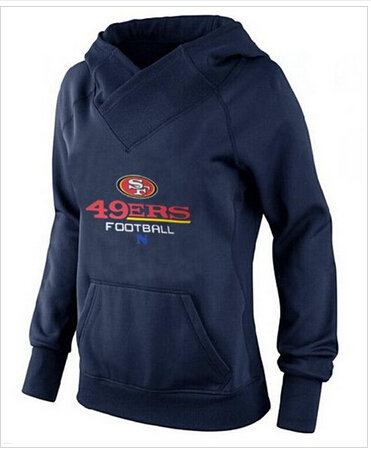 Women's San Francisco 49ers Big & Tall Critical Victory Pullover Hoodie Navy Blue