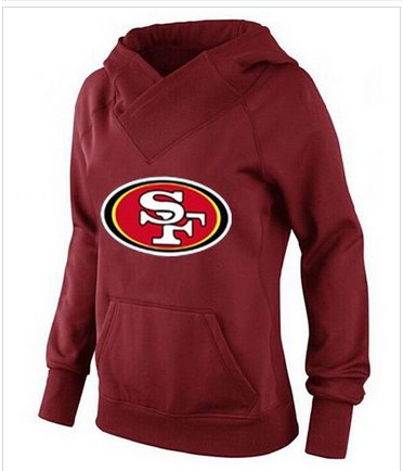 Women's San Francisco 49ers Logo Pullover Hoodie Red