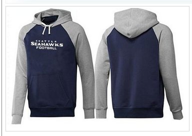 Seattle Seahawks English Version Pullover Hoodie Dark Blue & Grey