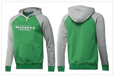 Seattle Seahawks English Version Pullover Hoodie Green & Grey