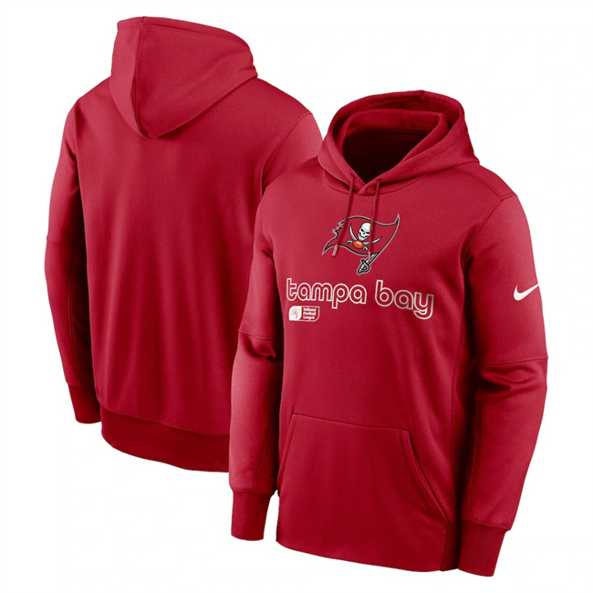 Men's Tampa Bay Buccaneers Red Performance Pullover Hoodie Men's Tampa Bay Buccaneers Red Performance Pullover Hoodie