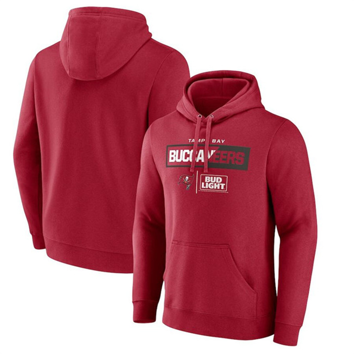 Men's Tampa Bay Buccaneers Red X Bud Light Pullover Hoodie Men's Tampa Bay Buccaneers Red X Bud Light Pullover Hoodie