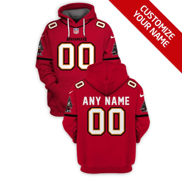 Men's Tampa Bay Buccaneers Active Player Custom 2021 Red Pullover Hoodie Men's Tampa Bay Buccaneers Active Player Custom 2021 Red Pullover Hoodie