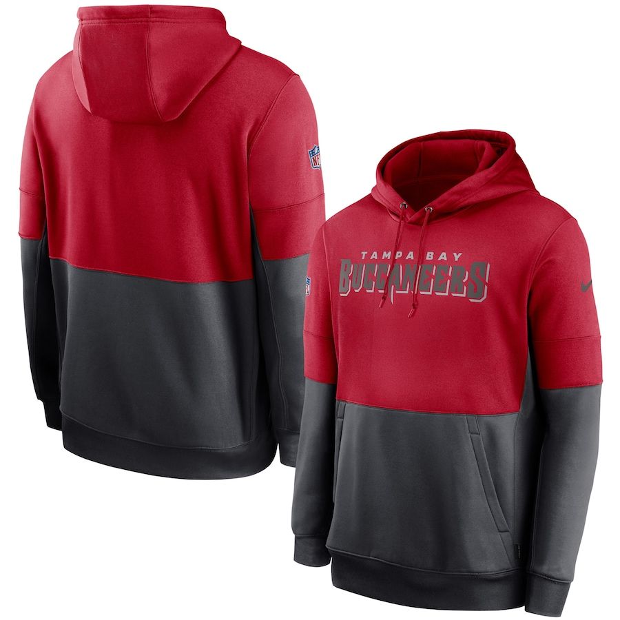 Tampa Bay Buccaneers Nike Sideline Impact Lockup Performance Pullover Hoodie Red Pewter Tampa Bay Buccaneers Nike Sideline Impact Lockup Performance Pullover Hoodie Red Pewter