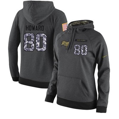 NFL Women's Nike Tampa Bay Buccaneers #80 O. J. Howard Stitched Black Anthracite Salute to Service Player Performance Hoodie NFL Women's Nike Tampa Bay Buccaneers #80 O. J. Howard Stitched Black Anthracite Salute to Service Player Performance Hoodie