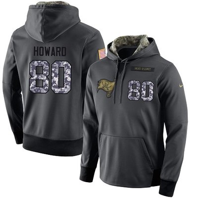 Nike Buccaneers #80 O. J. Howard Stitched Black Men's Anthracite Salute to Service Player Performance Hoodie