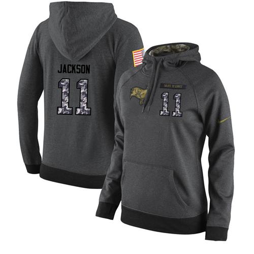 NFL Women's Nike Tampa Bay Buccaneers #11 DeSean Jackson Stitched Black Anthracite Salute to Service Player Performance Hoodie NFL Women's Nike Tampa Bay Buccaneers #11 DeSean Jackson Stitched Black Anthracite Salute to Service Player Performance Hoodie