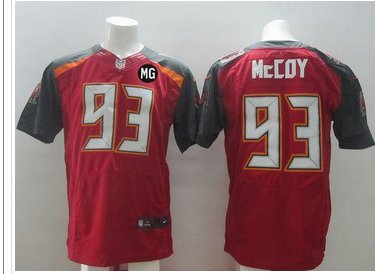NEW Buccaneers #93 Gerald McCoy Red Team Color With MG Patch Stitched NFL New Elite Jersey NEW Buccaneers #93 Gerald McCoy Red Team Color With MG Patch Stitched NFL New Elite Jersey