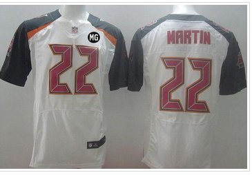 NEW Buccaneers #22 Doug Martin White With MG Patch Stitched NFL New Elite Jersey NEW Buccaneers #22 Doug Martin White With MG Patch Stitched NFL New Elite Jersey