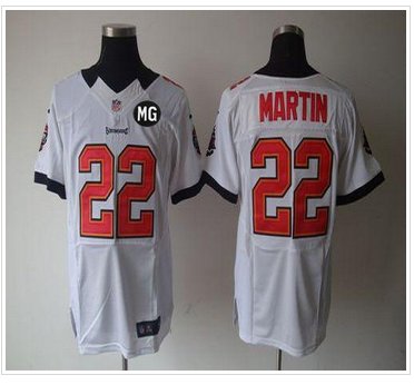 NEW Buccaneers #22 Doug Martin White With MG Patch Stitched NFL Elite Jersey