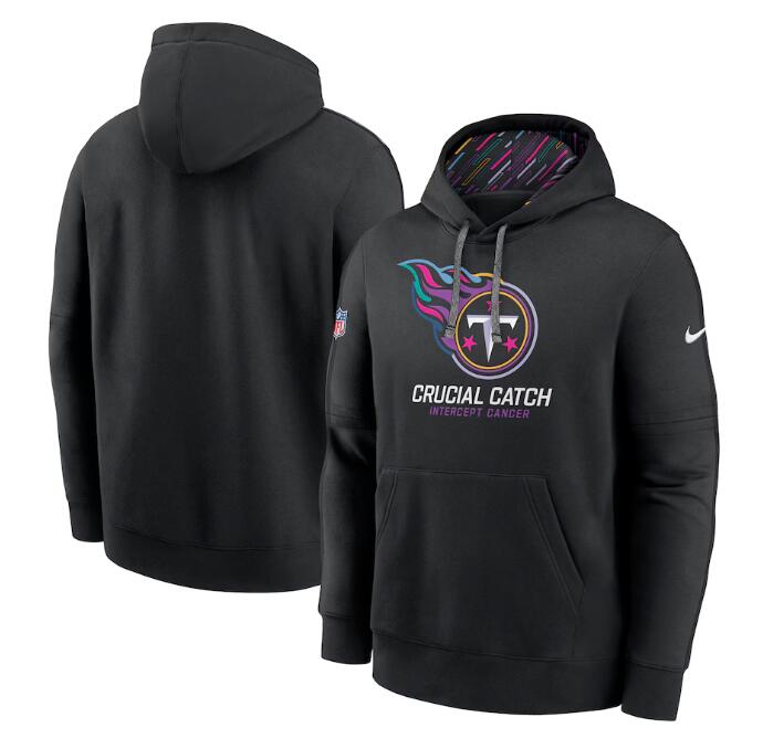 Men's Tennessee Titans Black 2024 Crucial Catch Club Pullover Hoodie Men's Tennessee Titans Black 2024 Crucial Catch Club Pullover Hoodie