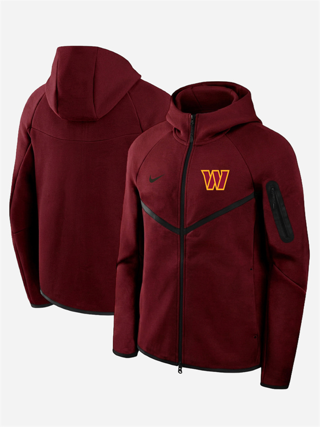Men's Washington Commanders Red Tech Fleece Full-Zip Windrunner Hoodie Men's Washington Commanders Red Tech Fleece Full-Zip Windrunner Hoodie