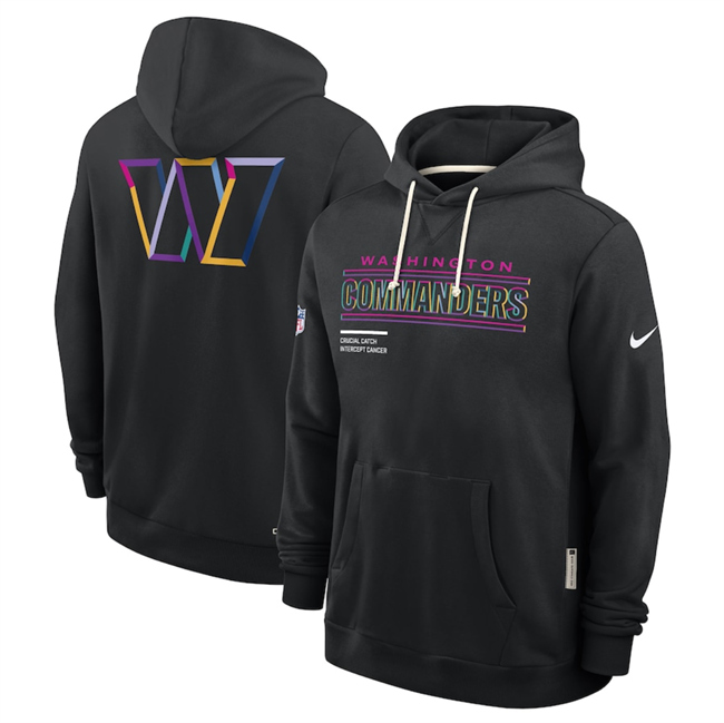 Men's Washington Commanders Black 2025 Crucial Catch Club Pullover Hoodie Men's Washington Commanders Black 2025 Crucial Catch Club Pullover Hoodie