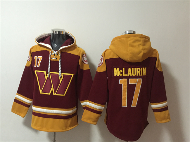 Men's Washington Commanders #17 Terry McLaurin Burgundy Ageless Must-Have Lace-Up Pullover Hoodie Men's Washington Commanders #17 Terry McLaurin Burgundy Ageless Must-Have Lace-Up Pullover Hoodie