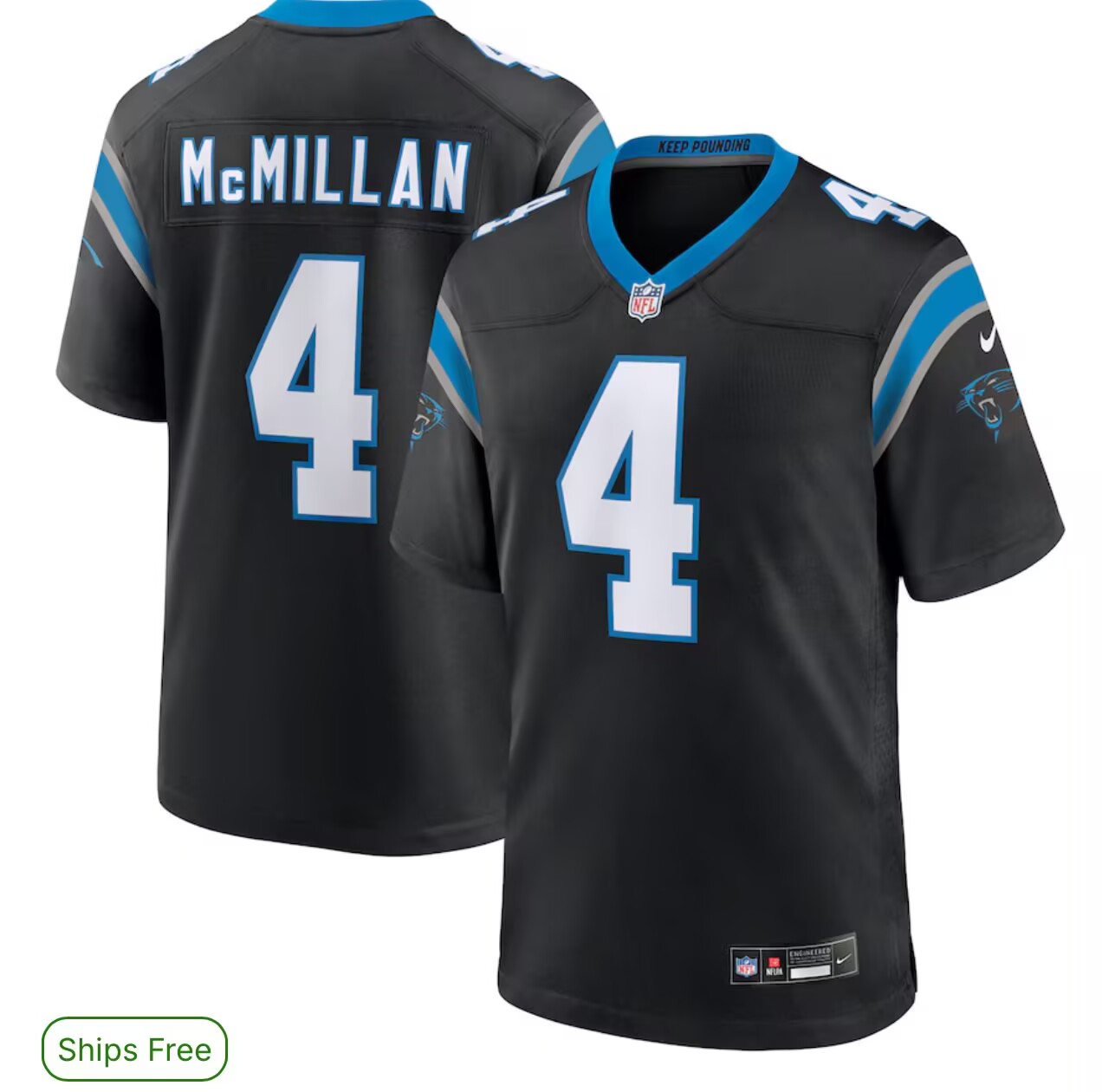 Men’s Carolina Panthers #4 Tetairoa McMillan Black Limited Stitched Jersey Men’s Carolina Panthers #4 Tetairoa McMillan Black Limited Stitched Jersey
