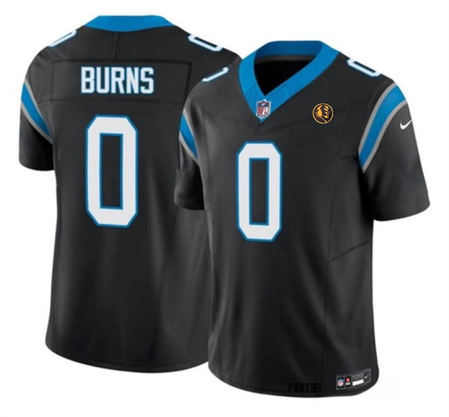 Men's Carolina Panthers #0 Brian Burns Black 2023 F.U.S.E. With John Madden Patch Vapor Limited Stitched Football Jersey Men's Carolina Panthers #0 Brian Burns Black 2023 F.U.S.E. With John Madden Patch Vapor Limited Stitched Football Jersey