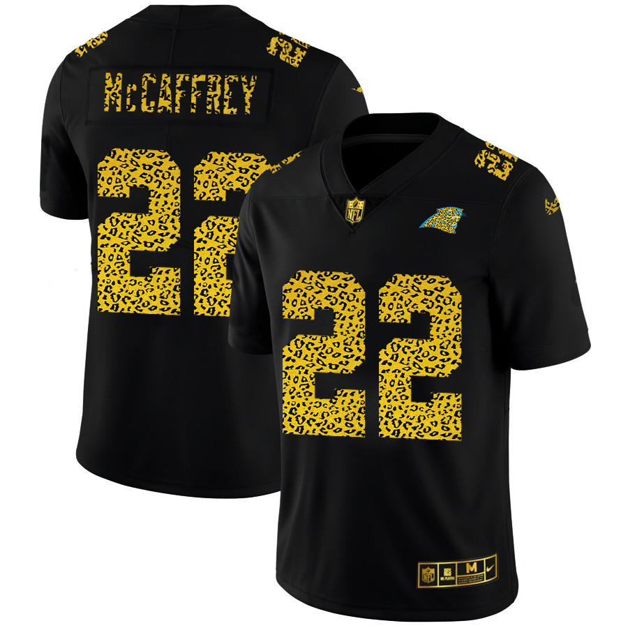 Carolina Panthers #22 Christian McCaffrey Men's Nike Leopard Print Fashion Vapor Limited NFL Jersey Black Carolina Panthers #22 Christian McCaffrey Men's Nike Leopard Print Fashion Vapor Limited NFL Jersey Black