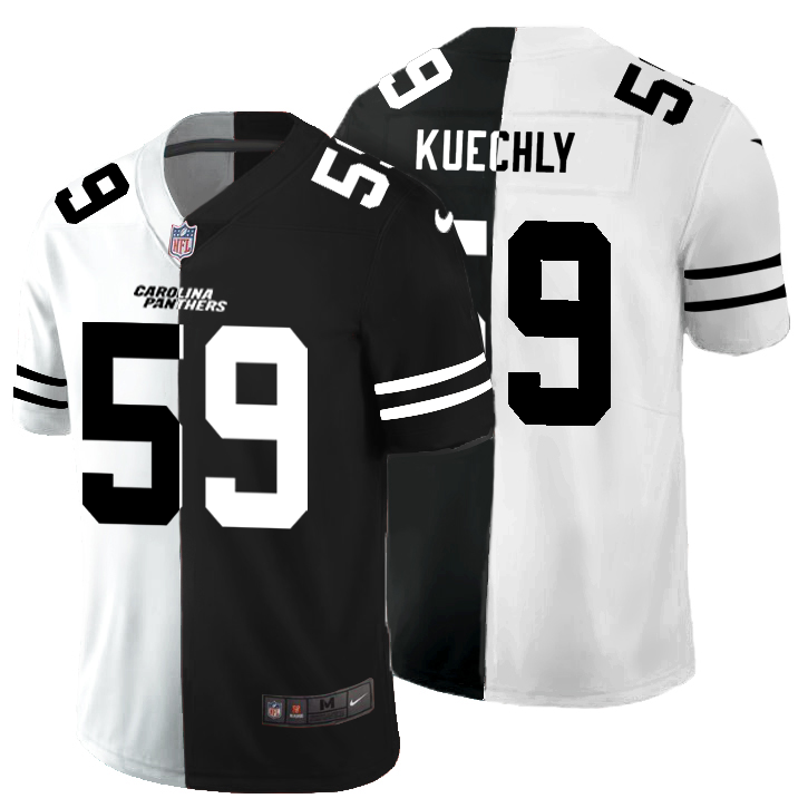 Carolina Panthers #59 Luke Kuechly Men's Black V White Peace Split Nike Vapor Untouchable Limited NFL Jersey Carolina Panthers #59 Luke Kuechly Men's Black V White Peace Split Nike Vapor Untouchable Limited NFL Jersey