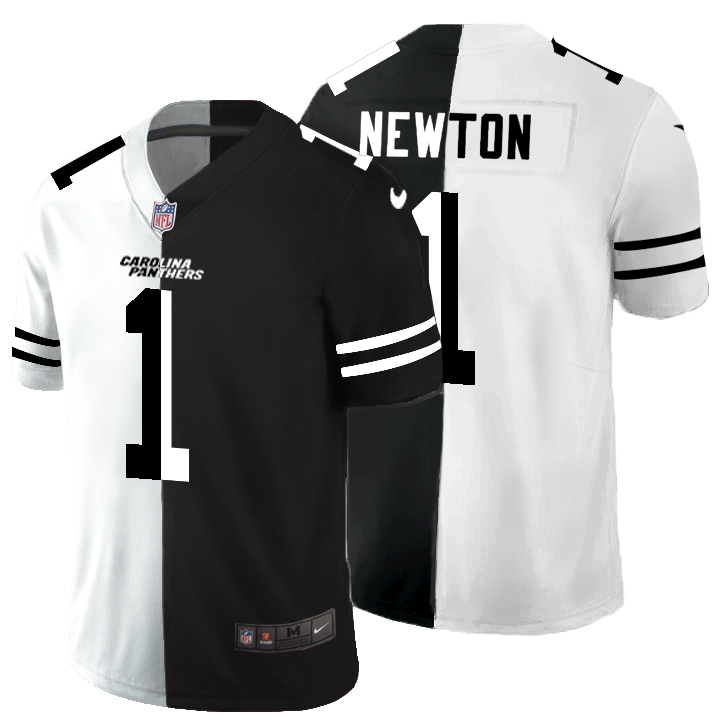 Carolina Panthers #1 Cam Newton Men's Black V White Peace Split Nike Vapor Untouchable Limited NFL Jersey Carolina Panthers #1 Cam Newton Men's Black V White Peace Split Nike Vapor Untouchable Limited NFL Jersey