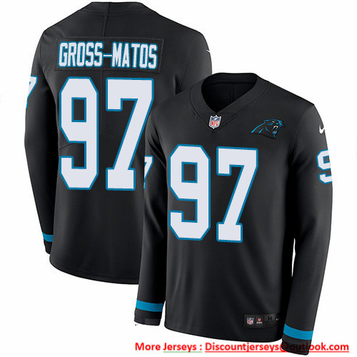 Nike Panthers #97 Yetur Gross-Matos Black Team Color Men's Stitched NFL Limited Therma Long Sleeve Jersey Nike Panthers #97 Yetur Gross-Matos Black Team Color Men's Stitched NFL Limited Therma Long Sleeve Jersey