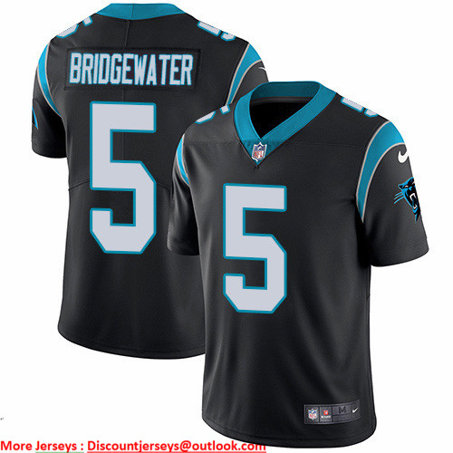 Nike Panthers #5 Teddy Bridgewater Black Team Color Men's Stitched NFL Vapor Untouchable Limited Jersey Nike Panthers #5 Teddy Bridgewater Black Team Color Men's Stitched NFL Vapor Untouchable Limited Jersey