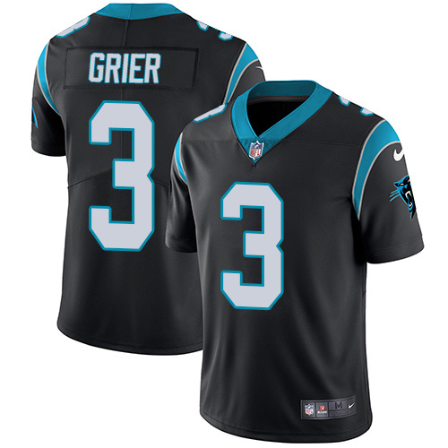 Nike Panthers #3 Will Grier Black Team Color Men's Stitched NFL Vapor Untouchable Limited Jersey Nike Panthers #3 Will Grier Black Team Color Men's Stitched NFL Vapor Untouchable Limited Jersey