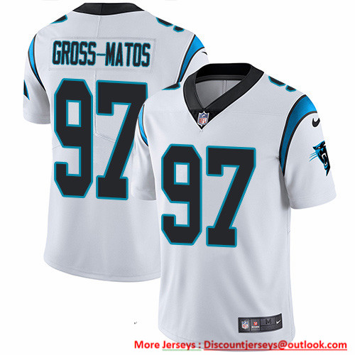 Nike Panthers #97 Yetur Gross-Matos White Men's Stitched NFL Vapor Untouchable Limited Jersey