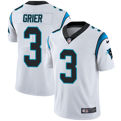 Nike Panthers #3 Will Grier White Men's Stitched NFL Vapor Untouchable Limited Jersey Nike Panthers #3 Will Grier White Men's Stitched NFL Vapor Untouchable Limited Jersey