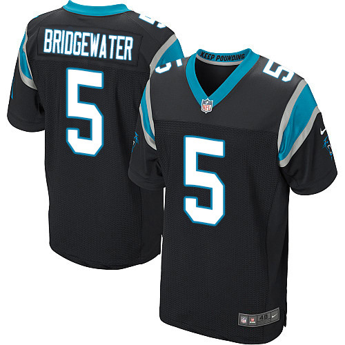 Nike Panthers #5 Teddy Bridgewater Black Team Color Men's Stitched NFL Vapor Untouchable Elite Jersey Nike Panthers #5 Teddy Bridgewater Black Team Color Men's Stitched NFL Vapor Untouchable Elite Jersey