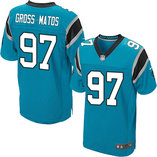 Nike Panthers #97 Yetur Gross-Matos Blue Alternate Men's Stitched NFL New Elite Jersey Nike Panthers #97 Yetur Gross-Matos Blue Alternate Men's Stitched NFL New Elite Jersey