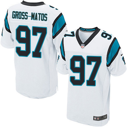 Nike Panthers #97 Yetur Gross-Matos White Men's Stitched NFL New Elite Jersey Nike Panthers #97 Yetur Gross-Matos White Men's Stitched NFL New Elite Jersey