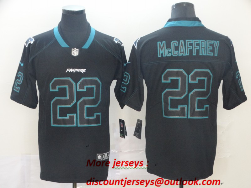 Panthers 22 Christian McCaffrey Black Shadow Legend Limited Jersey