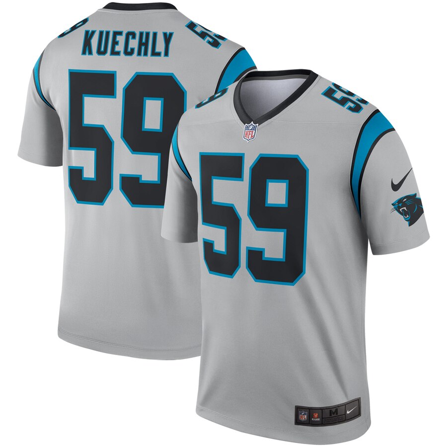 Nike Panthers 59 Luke Kuechly Silver Inverted Legend Jersey Nike Panthers 59 Luke Kuechly Silver Inverted Legend Jersey