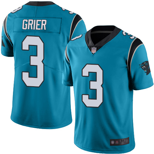 Panthers #3 Will Grier Blue Alternate Men's Stitched Football Vapor Untouchable Limited Jersey Panthers #3 Will Grier Blue Alternate Men's Stitched Football Vapor Untouchable Limited Jersey