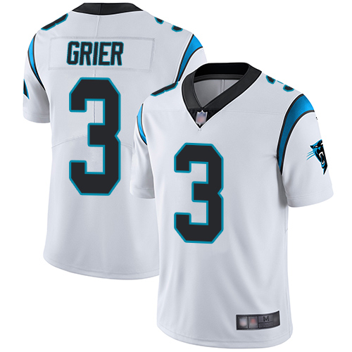 Panthers #3 Will Grier White Men's Stitched Football Vapor Untouchable Limited Jersey Panthers #3 Will Grier White Men's Stitched Football Vapor Untouchable Limited Jersey