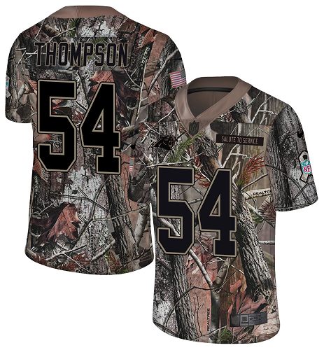 Nike Panthers #54 Shaq Thompson Camo Men's Stitched NFL Limited Rush Realtree Jersey Nike Panthers #54 Shaq Thompson Camo Men's Stitched NFL Limited Rush Realtree Jersey